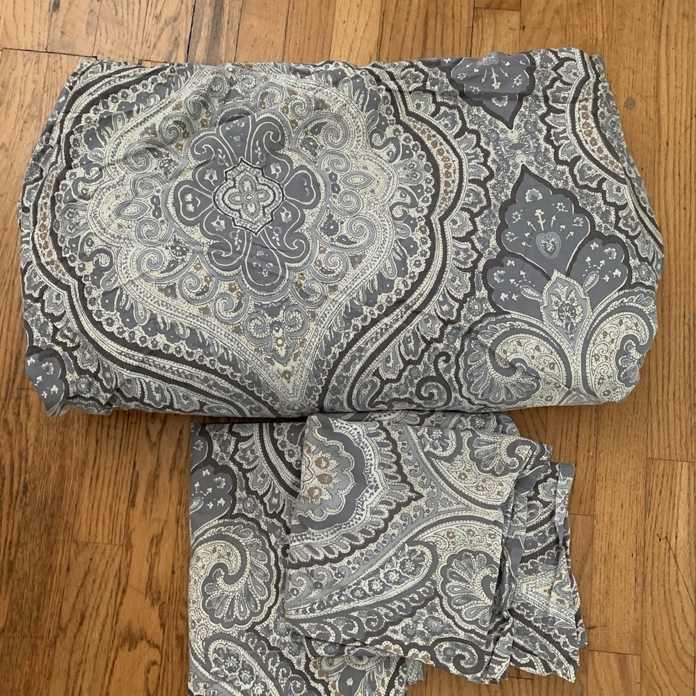 Pottery Barn Beale Paisley Duvet Cover Two Shams